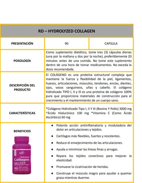 COLAGENO HIDROLIZADO (BODEGA E) 90 CAPSULAS